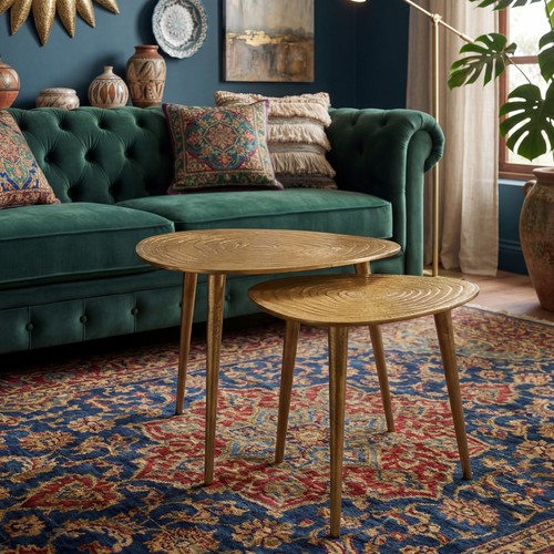 Table gigogne dorée - , lot