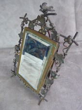 ORIGINAL ANTIQUE FRAME, with mirror and PHOTO (behind the mirror).