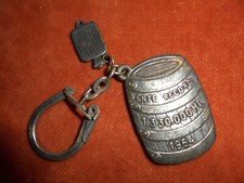 Porte-clés key ring Tonneau bière KRONENBOURG alsace 1964 avec mini bouillotte