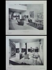 LE CORBUSIER ET JEANNERET, SALLE PAVILLON DE L'ESPRIT NOUVEAU - 2 PLANCHES 1925