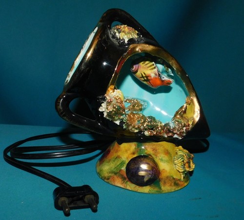 Ancienne lampe amphore signee - lampe,