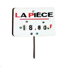 Vintage Small Butcher/Delicatessen Label Price in Francs / Coin