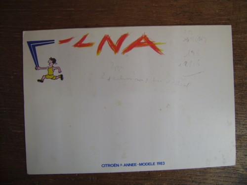 Citroën lna nuancier - citroën, 1983