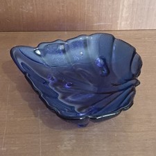 Coupe À Fruits En Verre Bleu