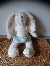 Peluche doudou lapin blanc