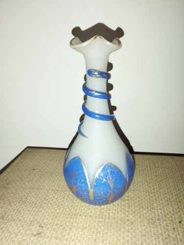 Vase flacon opaline cristal
