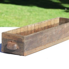 Antique wooden seed drill furniture drawer 59 cm