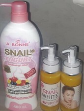 Lait blanchisseur & concentré bave d'escargot & glutathione yaourt & protéines 
