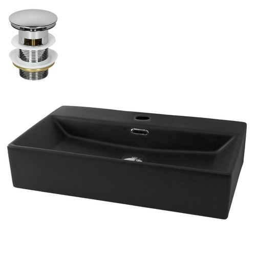 Lavabo céramique noir avec