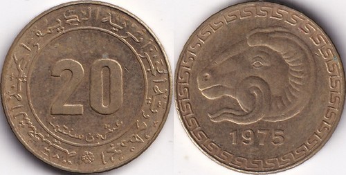 Centimes 1975 algerie - 20,