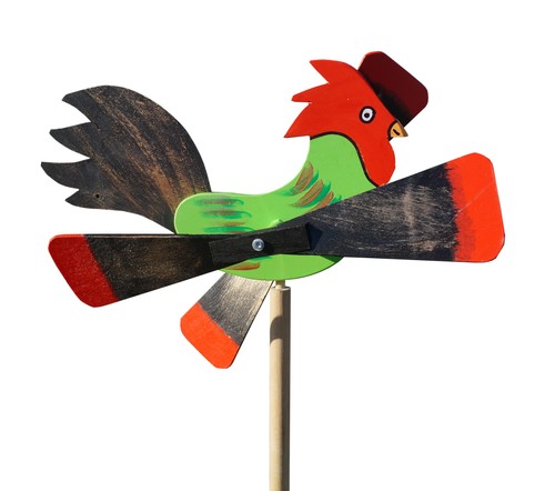 éolienne bois jardin - jardin, coq
