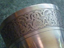 PUIFORCAT TIMBALE GOBELET ARGENT MASSIF POINCON MERCURE  92,7 GRS DAVID BREISCH