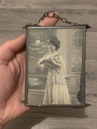 Ancien petit miroir - , barbier