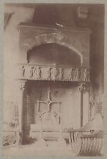 Fireplace Old Middle Ages France Vintage Albumin ca 1880