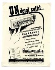 1950 / Publicité pour RADIOMATIC / AUTOMOBILE / POSTE AUTO-RADIO / FRLD124