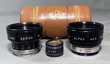 Alpex Auxiliary Wide Angle Telephoto Lens & Range View Finder Case Clean Used