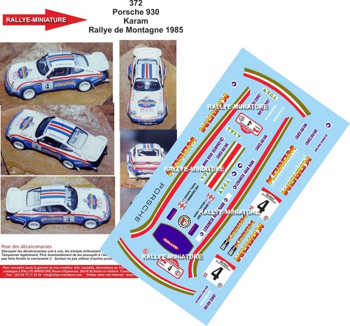 Decals ref 0372 - 1/24, porsche