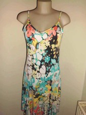 LEGERE ROBE DE PLAGE SATINE MY LILY' A MOTIF FLEURI MULTICOLOR FINE BRETELLE T:S