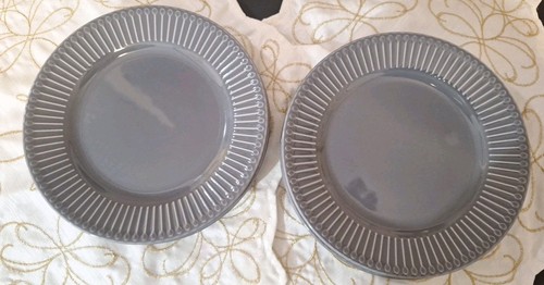 Ikea strimmig plates - plates, gray