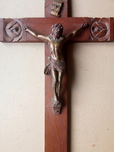 Grand crucifix bois - crucifix,