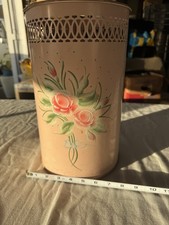 Vintage Pale Pink Tole Painted