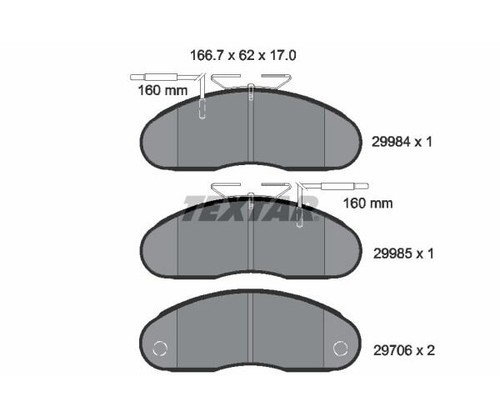 Textar kit plaquettes - textar,