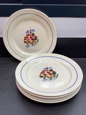 6 assiettes plates en faïence