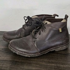 Clean EUC El Naturalista Brown Lace Up Boots Suede Size 39 -US 8.5- womens Spain