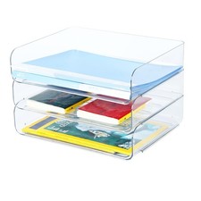 Corbeille à courrier empilable Stable-Bac à courrier - Organisateur de Bureau...