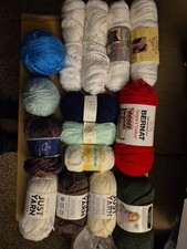 Acrylic Yarn Lot - ~14 Skeins Total: Caron, Bernat, Premier, Impeccable, Nako