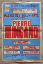 Pierre MINGAND Spectacle Palais des Beaux-Arts de Bruxelles Belgique années 50