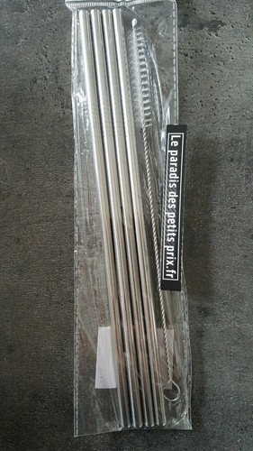 Paille réutilisable acier - paille, en