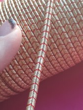 M750 gold color soutache 1 red wire width 4mm cutting 80cm for kepi 