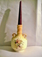 ANTIQUE BUD VASE ROYAL WETTINA AUSTRIA BONE CHINA BLACK BERRY BISQUE ART NOUVEAU