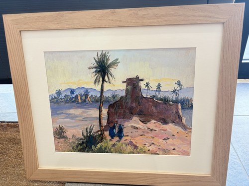 Gouache sur papier signé - sur,