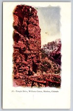 Vtg Postcard Manitou Colorado Temple Drive Canon Scenic USA Unposted