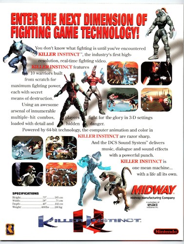 1994 killer instinct arcade - instinct,
