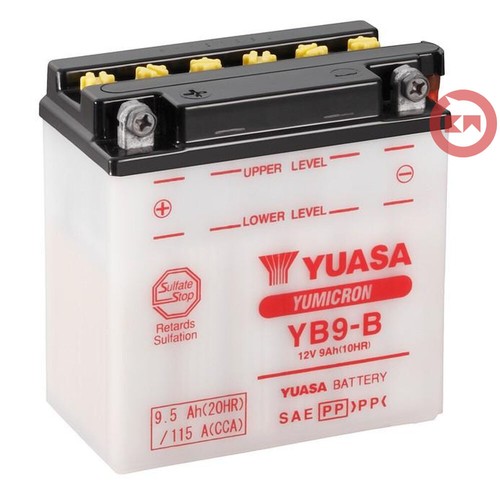 Batterie yuasa yb9 originale - batterie, yb9-b