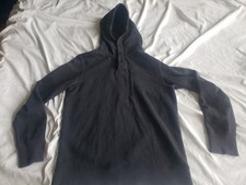 Relwen Windsurf Hoodie Mens Medium  Navy Heather Snap Up Pullover Sweatshirt 