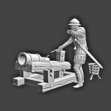 Bombard Cannon & Gunner: 28mm