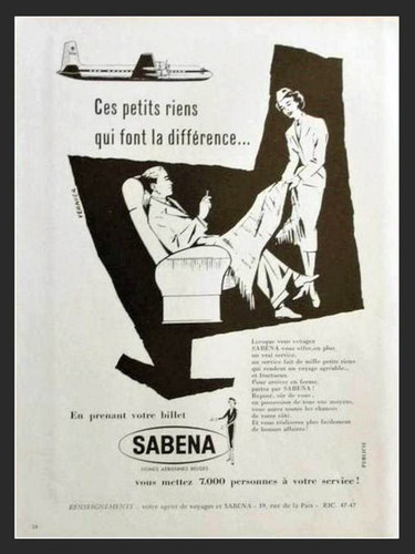 Publicite 1956 avion - , aviation