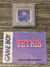 Tetris (Nintendo Game Boy, 1989) Cartridge & Manual TESTED