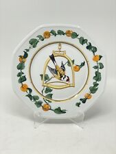 Hermès L’etrier Perchoir Goldfinch Apricot Dinner Plate Birds France 10” EUC