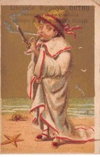 Chromos.AM14451.6x9 cm approx.Bookshop.Hippolyte Duthu.Man in long coat