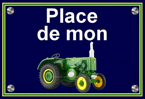 Plaque place mon tracteur - de,