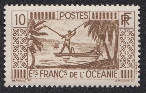 Timbre oceanie pêche - timbre,