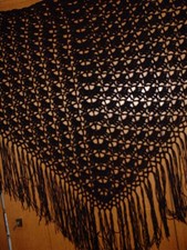 Joli chale noir crochet - , au