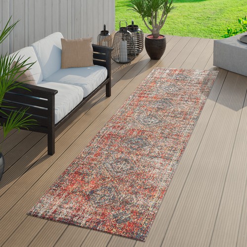 Tapis extérieur rouge design - rouge,