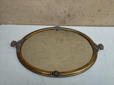 Ancien Plateau Miroir Ovale