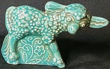 Vintage 1939 Homer Laughlin Fiesta Harlequin Green Lamb Very Rare WOW